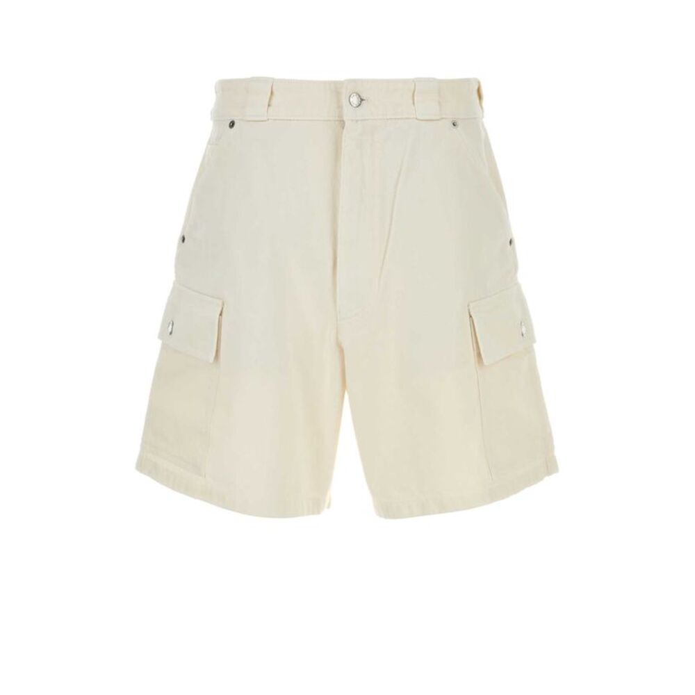 Prada Men White Denim Bermuda Shorts